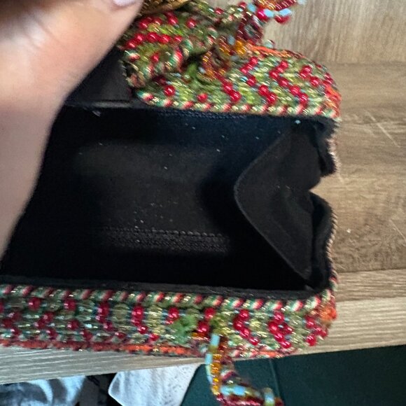 MARY FRANCIS Holiday Beaded Floral Handbag NWOT - Picture 6 of 6